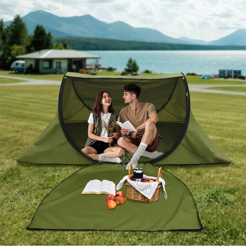 Outdoor Camping Single Bracket Adjustable Tent Office Without Installation Double Layer Mosquito Net Courtyard Portable Sunshade