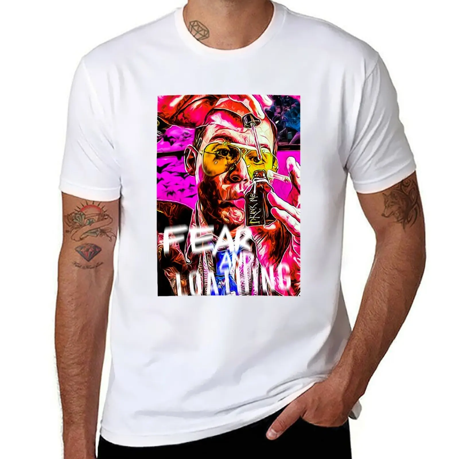 Vintage Style Arts Fear And Loathing In Las Vegas T-Shirt Modern Style Print T-Shirt