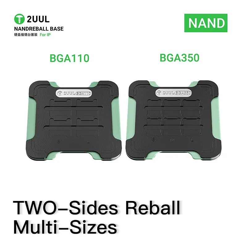 

2UUL BH16 NAND REBALL BASE Magnetic Dual-Sided Reballing Platform Set For lP series NAND Flash BGA Stencil Platform