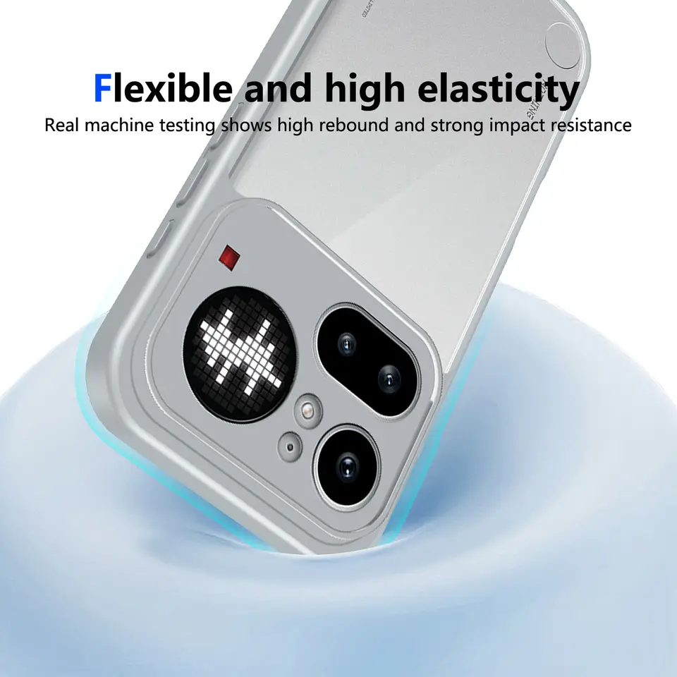 غطاء Nothing Phone 4A Pro A069P وسادة هوائية مقاوم للصدمات إطار سيليكون شفاف غطاء خلفي غير لامع غطاء صلب لـ Nothing Phone 4A Pro - 5