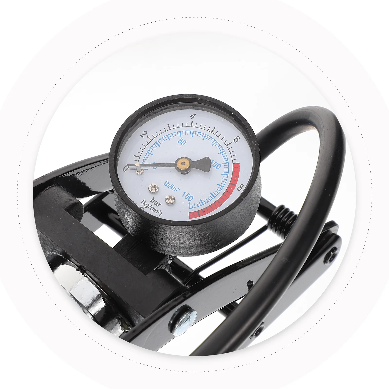 Portable Bicycle Pump Heavy Duty Iron Build Compact Air Inflator for Bike Tire Motorcycle and Household Use Car Foot Pump