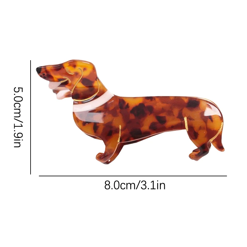 1pcs Acrylic Cute Cartoon Dog Hair Clip Niche Design Animal Shape Side Clip French Fun Personalized Headdress