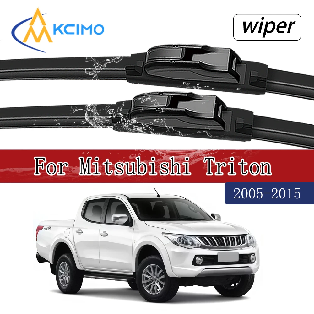 

Windshield Wipers High Performance For Mitsubishi Triton 2005-2015 Ensures Clear Vision in Rain Durable Rubber Front Wipers