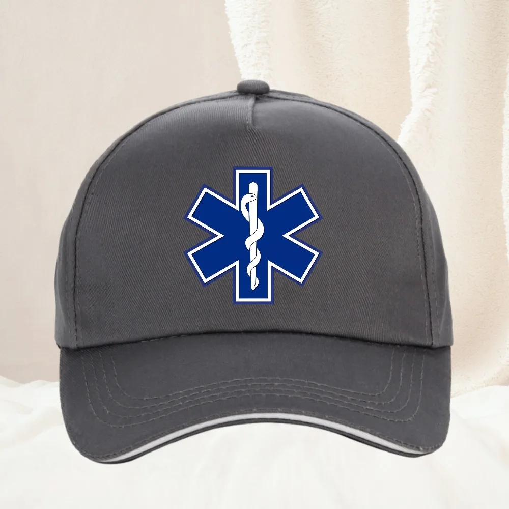STAR OF LIFE Baseballkappe, Sanitäter-EMT-Kappe für Herren und Damen, verstellbare, lässige Baseballkappe, Sonnenschutzhut – Detail 4