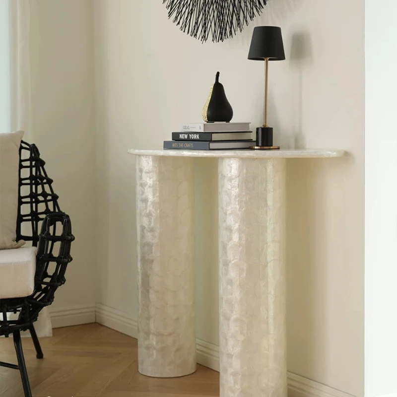 

Mermaid Semicircular Shell Art Creative Entrace Counter Table