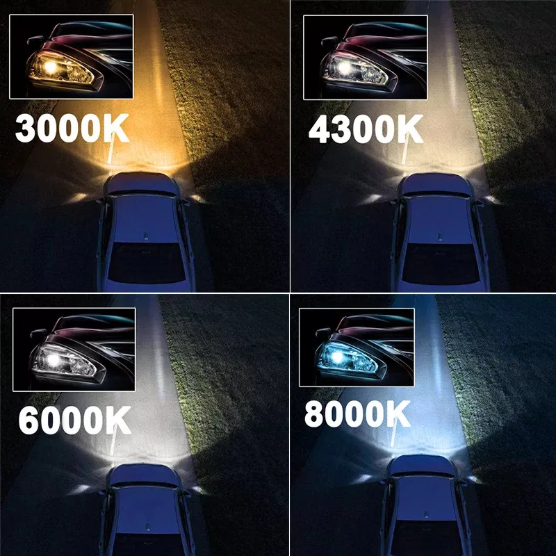 2 قطعة CSP رقاقة H4 H7 H11 H8 Led سيارة المصابيح الأمامية 9005 9006 H1 H3 9012 HB2 12V 22000lm ضوء الضباب مصباح 3000k 4300k 6000k 8000k