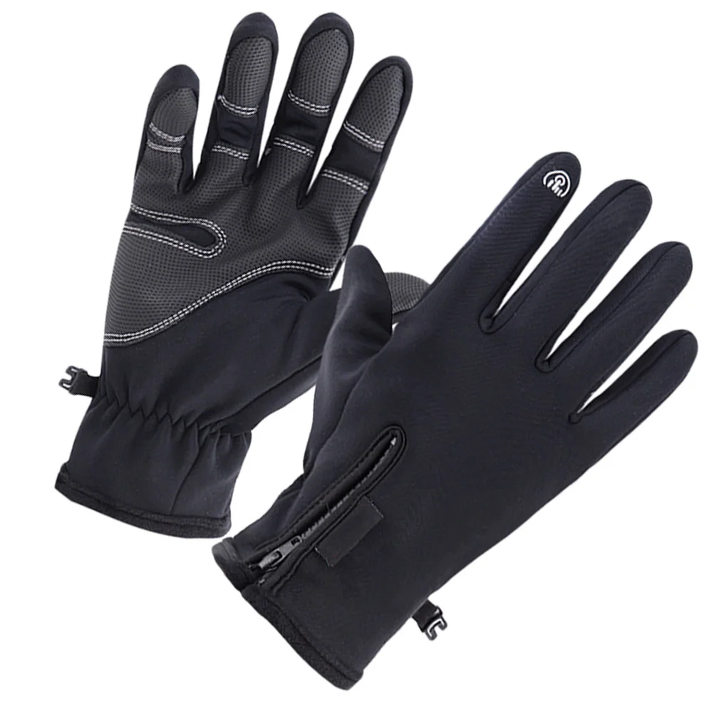 

Cycling Gloves Fingerless Adjustable Durable Windproof Waterproof Non slip Touch Screen Skiing Winter Riding Gloves