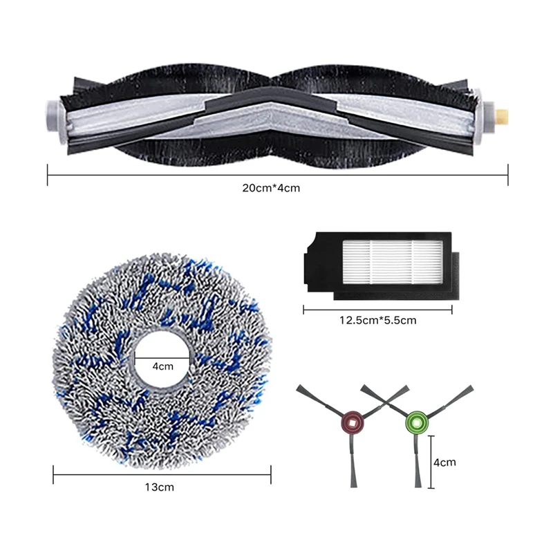 Accessoires pour Robot aspirateur Ecovacs X1 Omni Turbo, pièces de rechange, brosse principale, rouleau latéral, filtre, vadrouille, sac anti-poussière, Promotion!