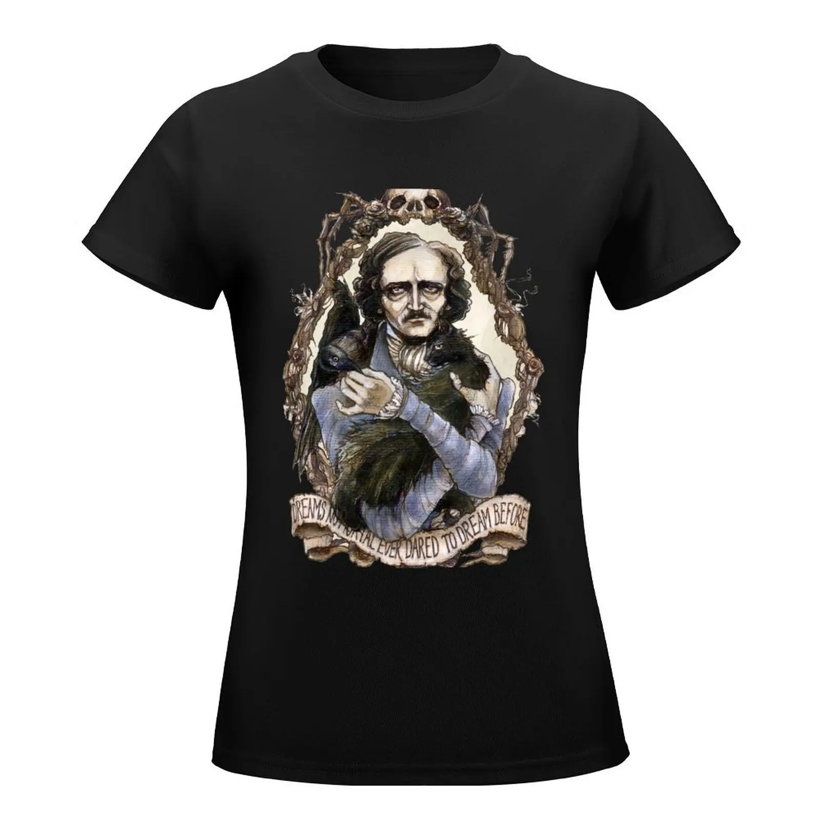 Edgar Allan Poe & Friends T-Shirt summer clothes cute tops funny cute t-shirts for Women