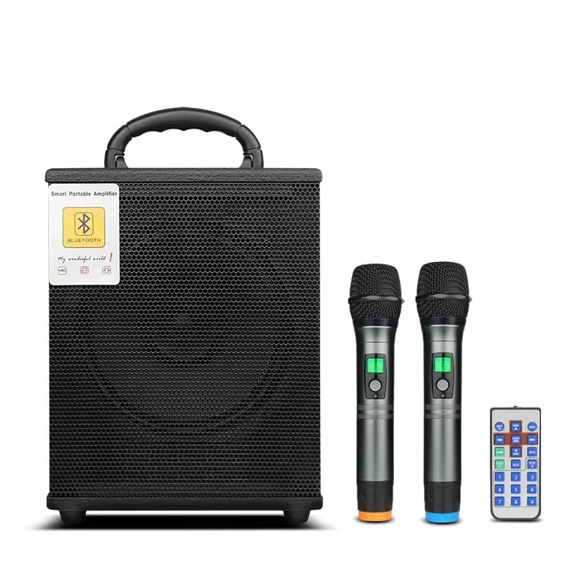 

HT-8 Portable Multi-Function Speaker Wired/Wireless Microphones AUX USB TF Card Reader For Home Parties Public Speech AC