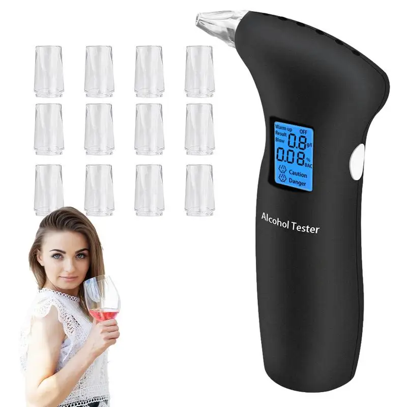 Breath Alcohol Tester Breathalyzer Alcohol Tester With Mouthpieces Breathalyzer Tester Alcohol Detector For Personal &