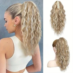 Ponytail Hair Extensions Claws 18 Inch Curly Ponytail Clip Claws Hair Extensions Fluffy Natural Looking Synthetic Hair Pieces