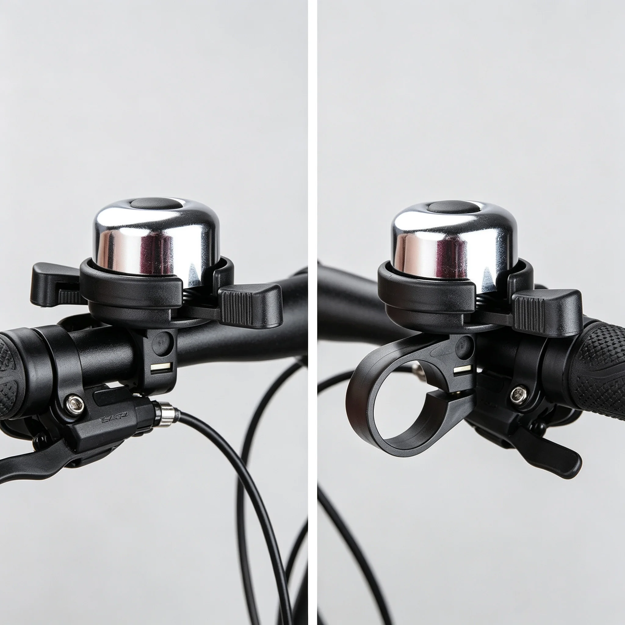 Loud Mini Bicycle Bell Waterproof Anti Rust Alloy Bike Handlebar Bell Left Right Universal Fit For Mountain Road Foldable