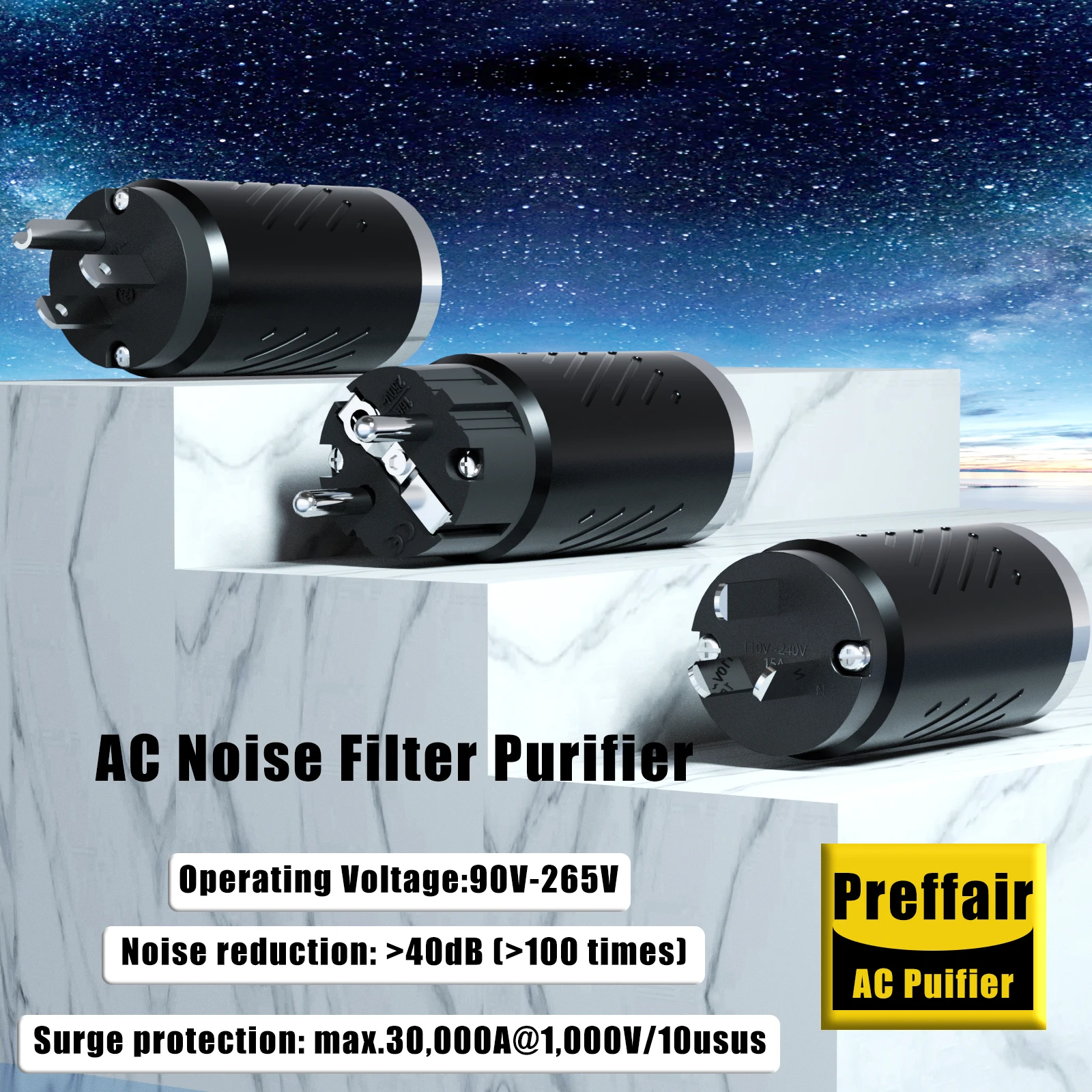

hifi audio power filter US/AU/EU sockets Reduce noise EMI filter Common noise filter EU/AU/US AC noise Portable filter