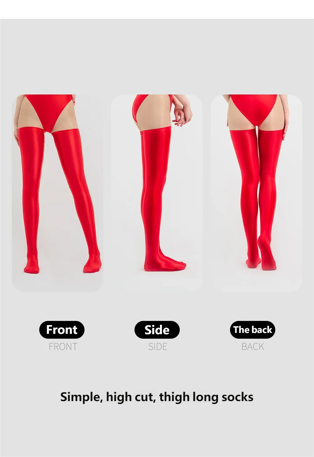 Bas de cuisse Sexy brillants et brillants, bas embellissants façonnant les jambes à haute élasticité pour femmes