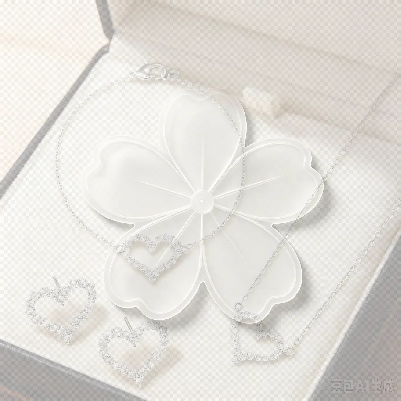 Heart Full Diamond Hollow Heart Necklace Earring Set Alloy Unique Chain Design Necklace Women Fine Jewelry