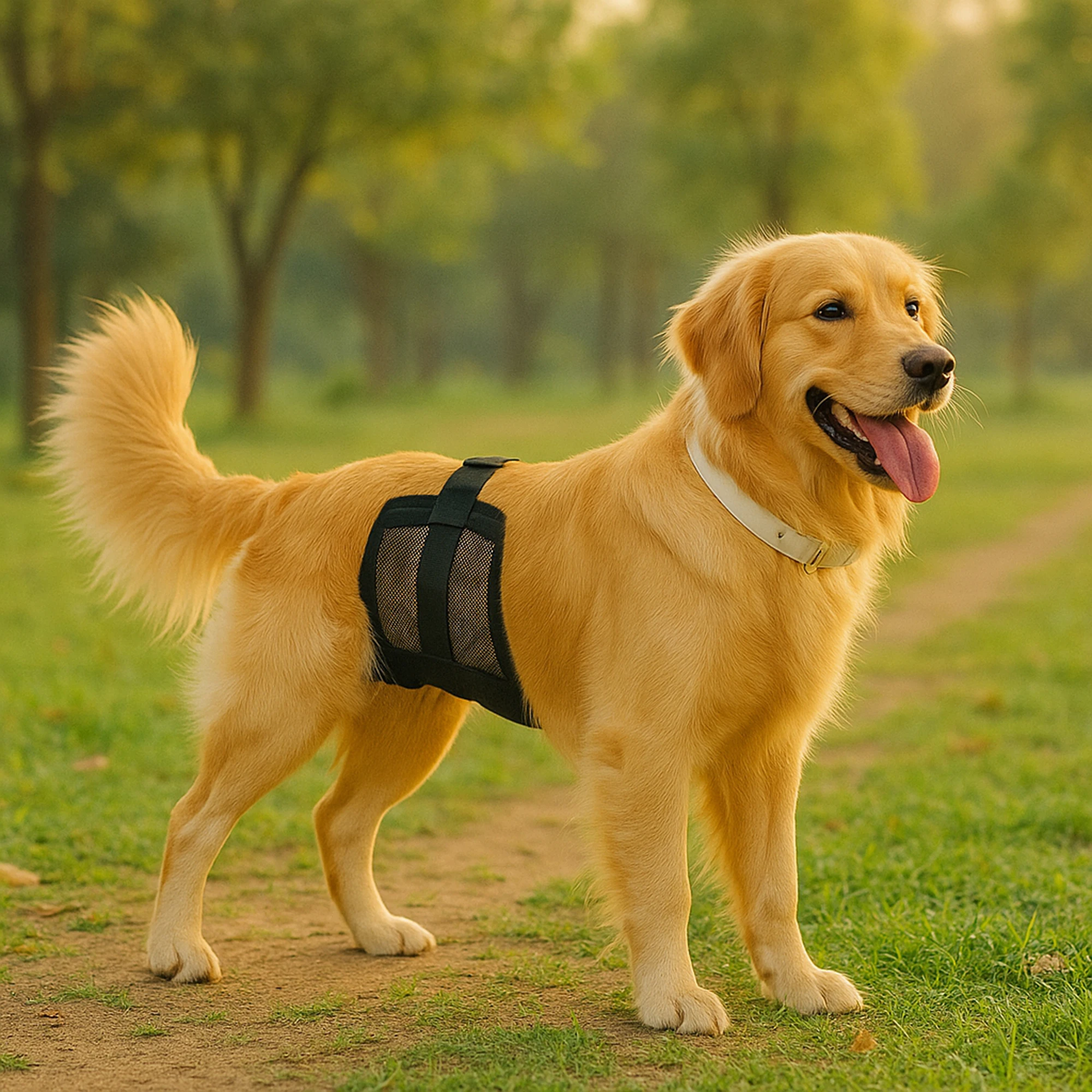 Male Dog Diaper Estrus Period Anti Harassment Safety Pants Mesh Fabric Breathable Adjustable Small Medium Large Dogs