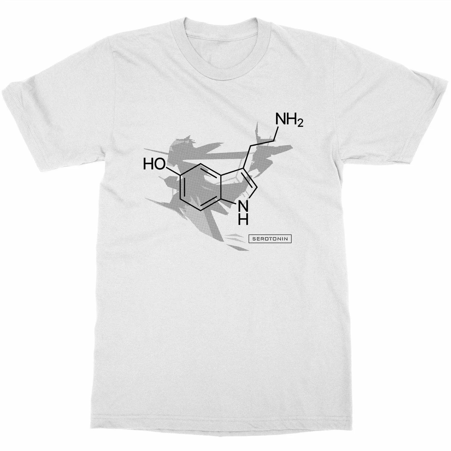 Neuro Hormone Drug Serotonin Chemistry Molecule Diagram T Shirt 100% Cotton Short Sleeve O-Neck Casual T-shirts New Size S-3XL