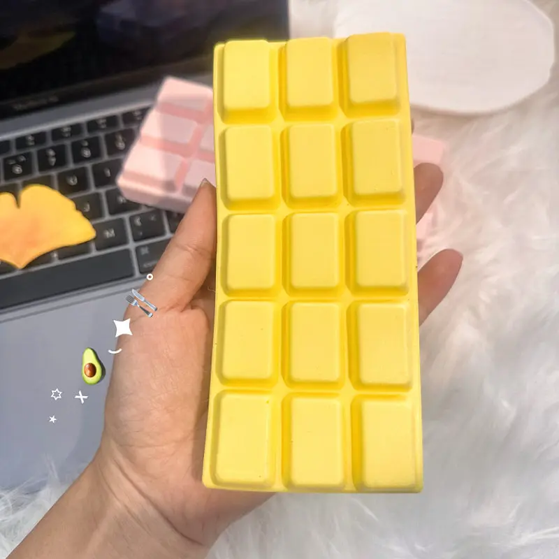 Simulierter Schokoladenriegel Squishy Spielzeug Langsam Aufsteigendes Fidget-Spielzeug Stressabbau ASMR Entspannung Anti-Angst Desktop-Scherzartikel Geschenk