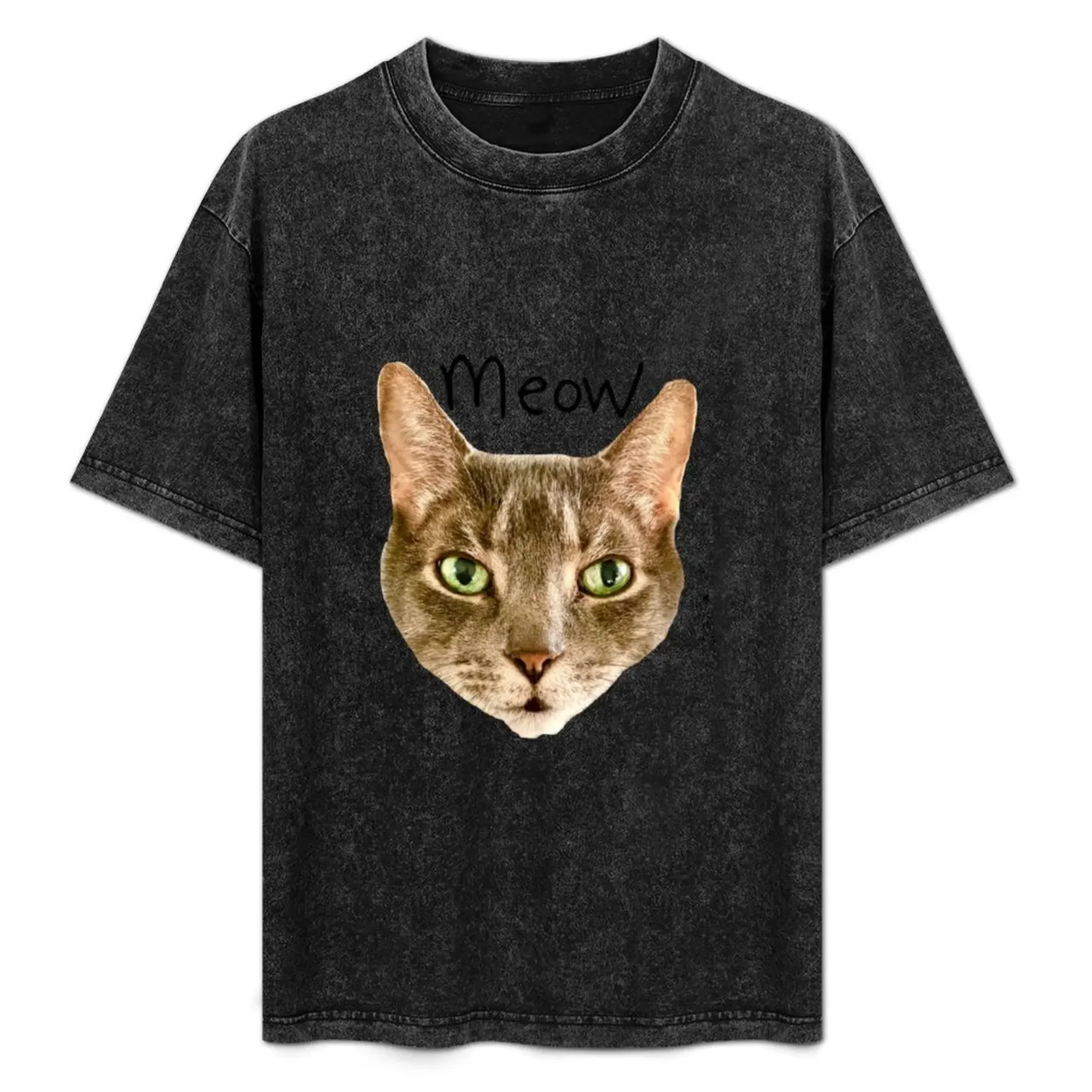 

Футболка Meow Cat с модным принтом и короткими рукавами