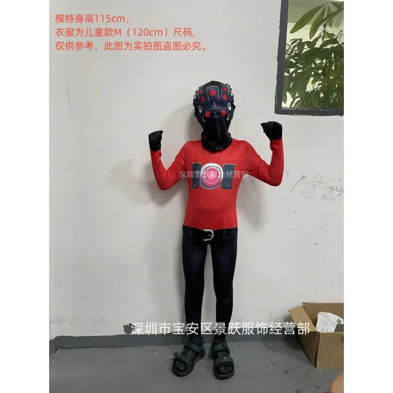 HOT Skibidi Toilet Costume Audio Camera Man Bodysuit Speakerman Titan Model Cos Jumpsuit Kids Christmas Halloween Birthday Gift