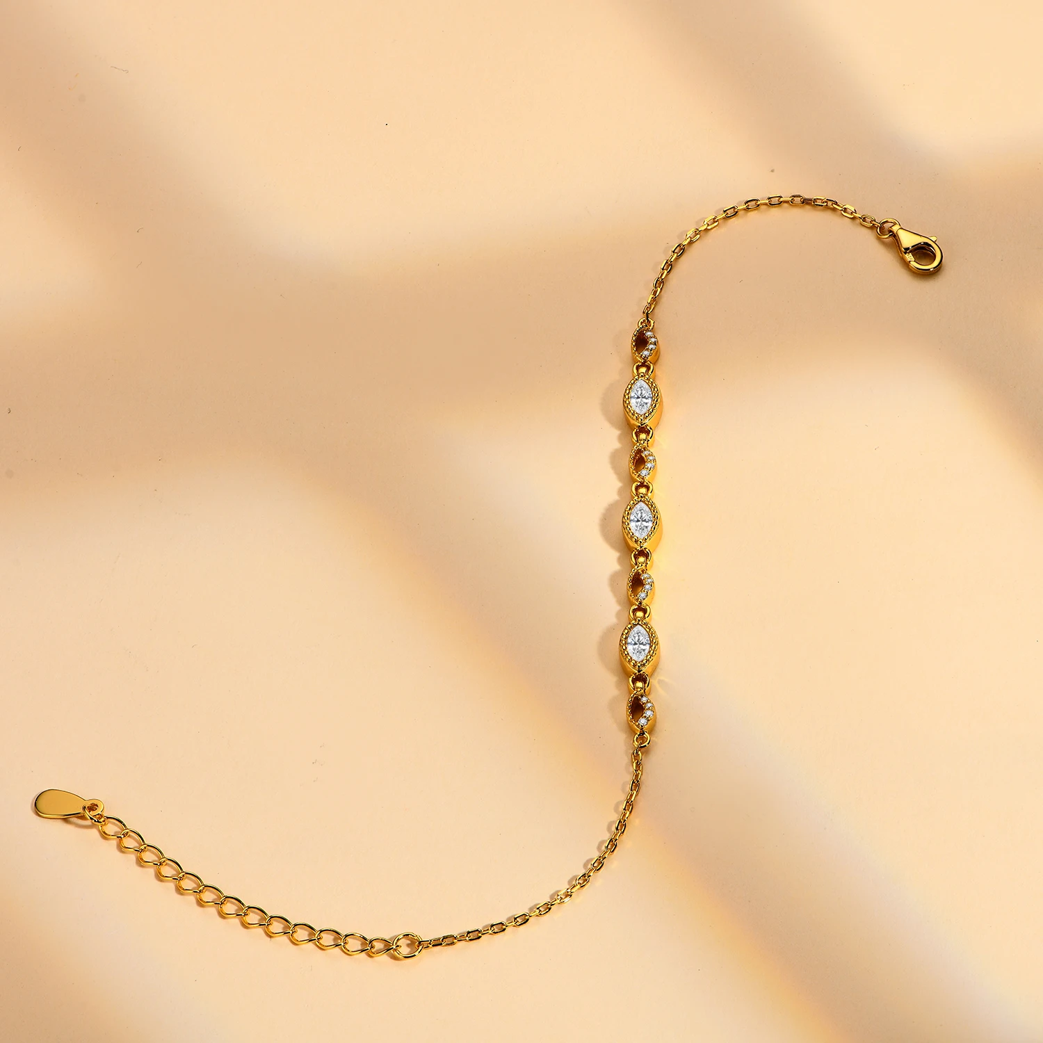 الساحرة 2025 الصلبة 10k 14k 18k الذهب الأصفر Au585 مويسانيتي سوار للنساء D VVS1 سوار فاخر للخطوبة عيد الميلاد