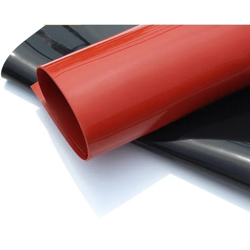 Non Toxic,Odorless Silicone Rubber Sheet Size 50X50cm, Thickness 0.5~5 mm Red Black White Mat Sealing Gasket Thin Sheet Board