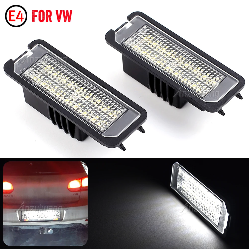 

2pcs/lot Car Canbus 18 LED Number License Plate Light Lamp for VW Amarok Eos Golf New Beetle Polo Passat CC Phaeton Scirocco