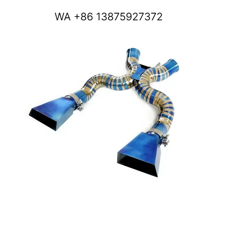 Wmwmnu for ING Fashion Titanium Car Exhaust System Catback Tip for 650S with High Flow Performance Auto Turning Pipe