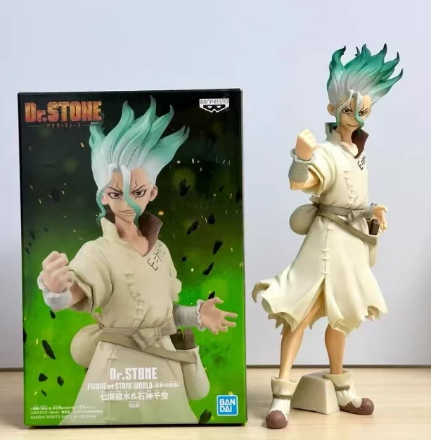 Bandai Original ‌Dr.STONE Ishigami Senku Nanami Ryusui Dr.X Character Action Figure Desktop Ornaments Hobbies Collectible
