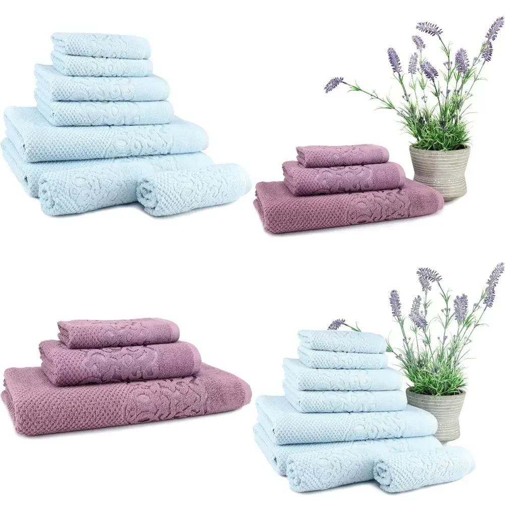 

EastNBlue Galata Premium Bath Towels Set of 8 - Turkish Cotton Washcloths, Hand & Large Bath Towels Sets, Thick, Soft & Highly A