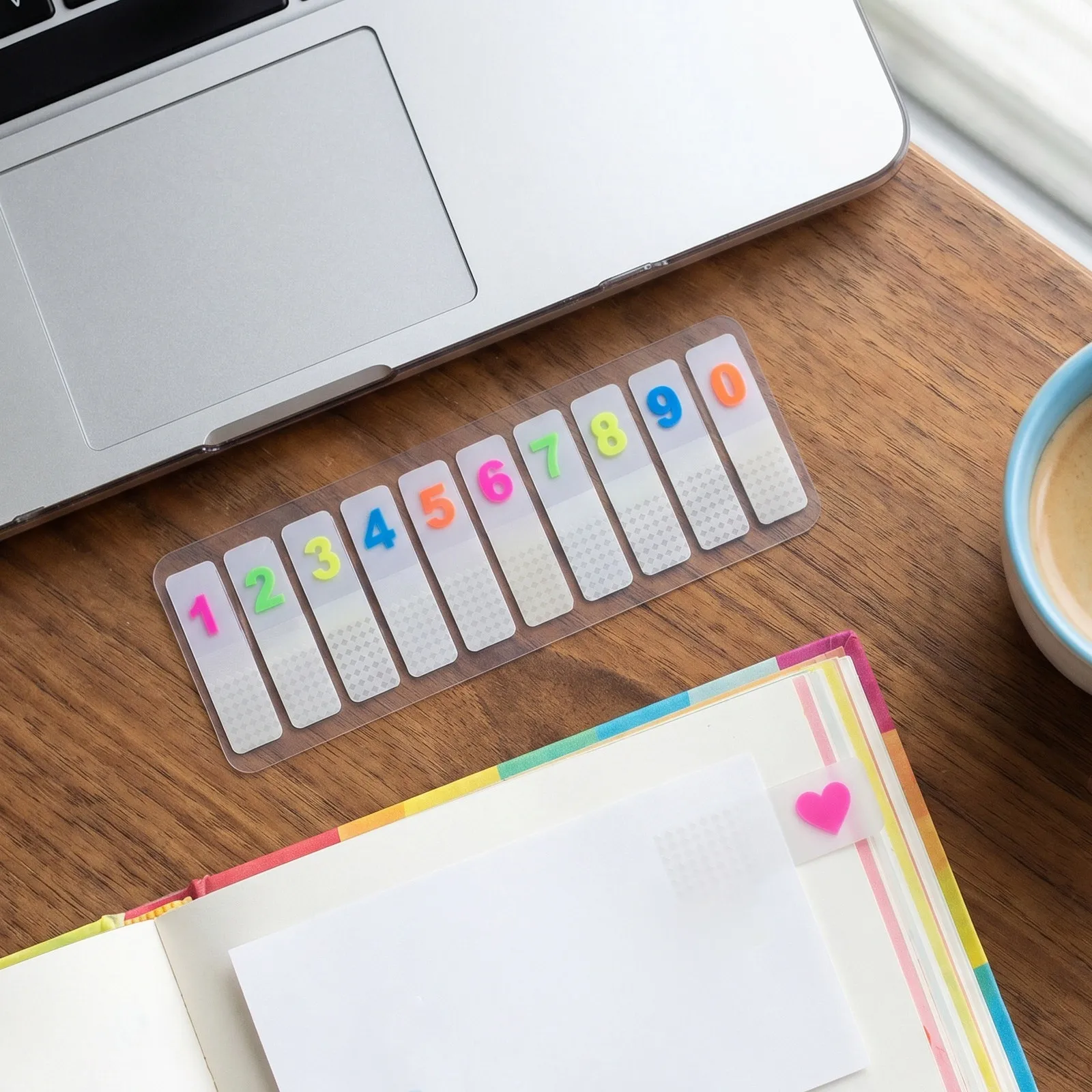 10Sets Alphabet Number Index Tabs Transparent Sticky Page Markers Note Stickers Writable Oil-Based Pen Smudge-Free Document Book - view 3