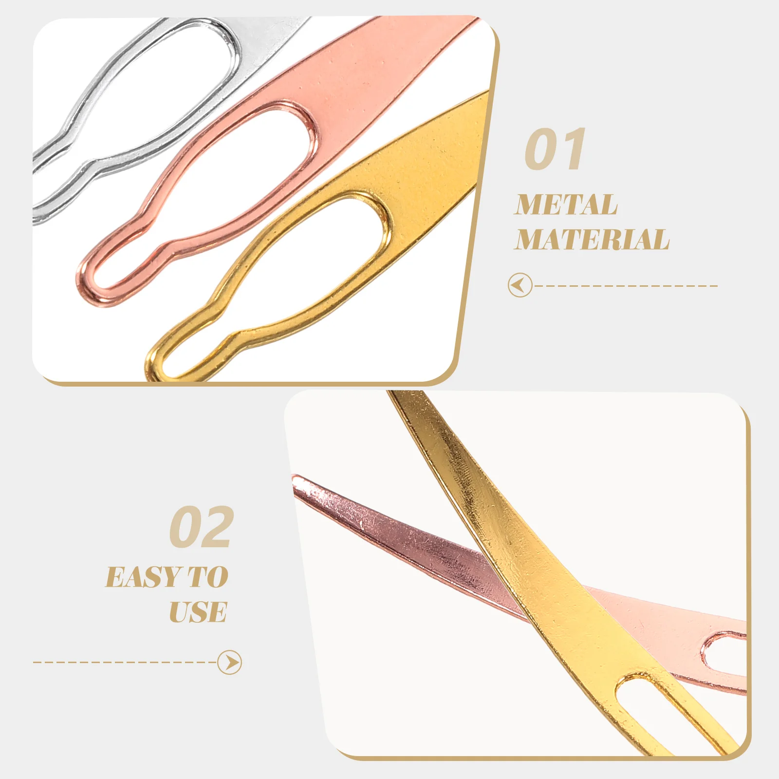 6 Pcs Braid Hair Finger Tool Crochet Dread Needle Miniature Metal Dreadlock Interlocking