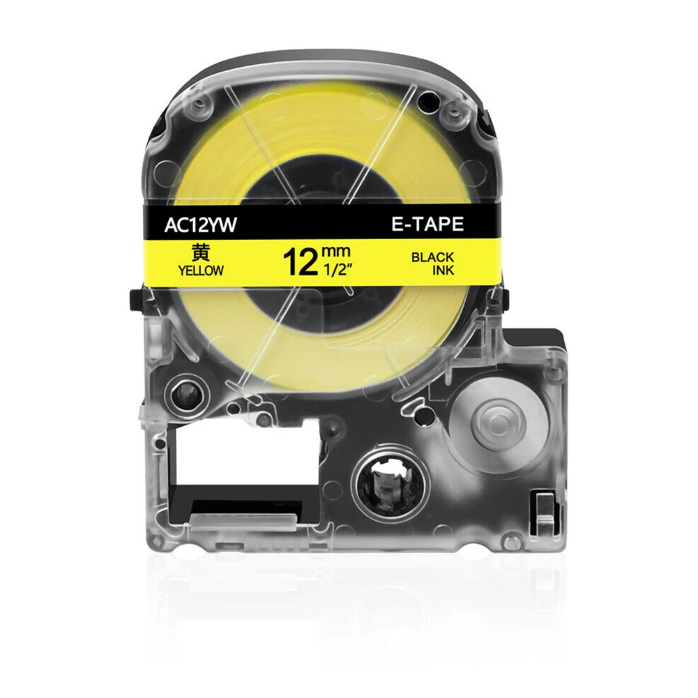 Waterproof and Abrasion Resistant 12mm Black on Red Label Tape Suitable for Power and Telecommunications Industries