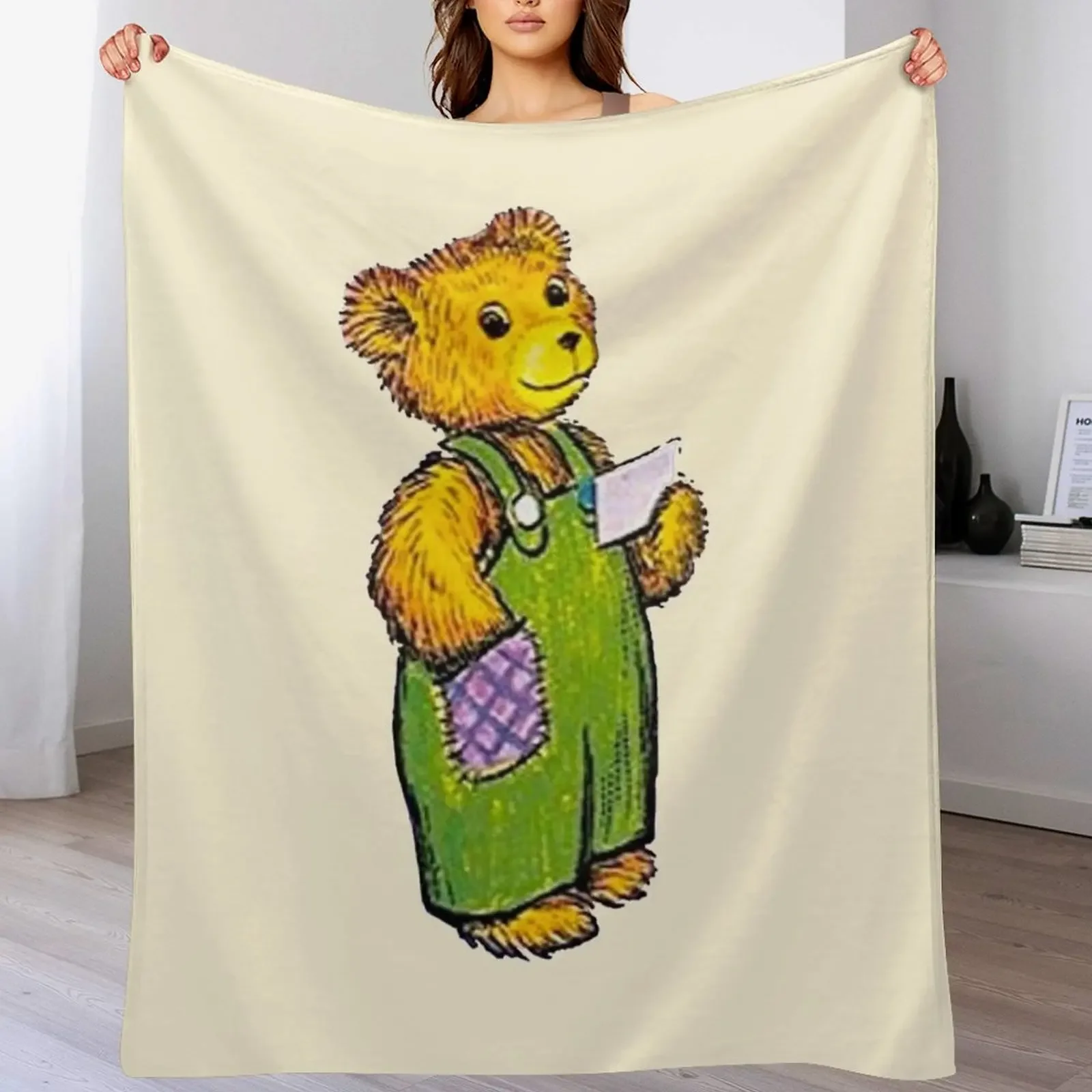 

Corduroy bear Throw Blanket warm winter Sofa Quilt Baby Plaid Blankets