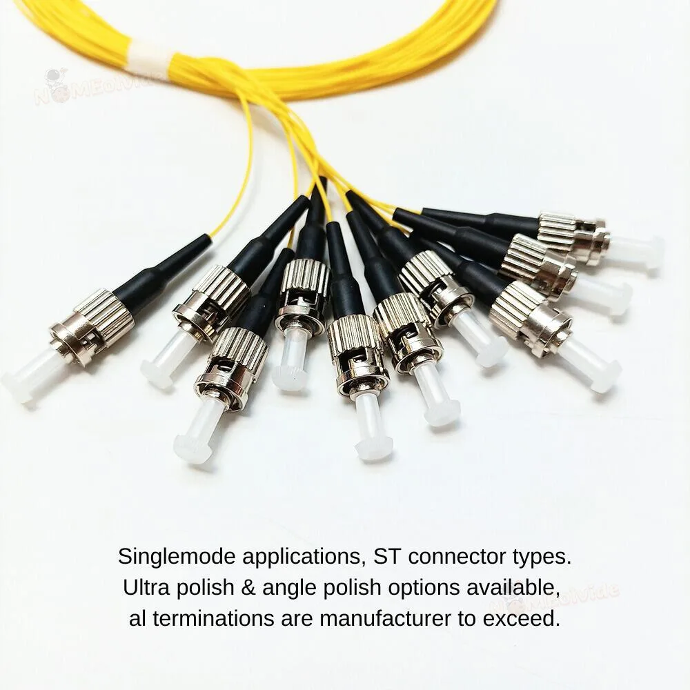 Optic Pigtail ST/UPC SM G652D SX 0.9MM 1.5 Meter Length Fiber Optical Pigtails ST UPC Single Mode PVC FTTH