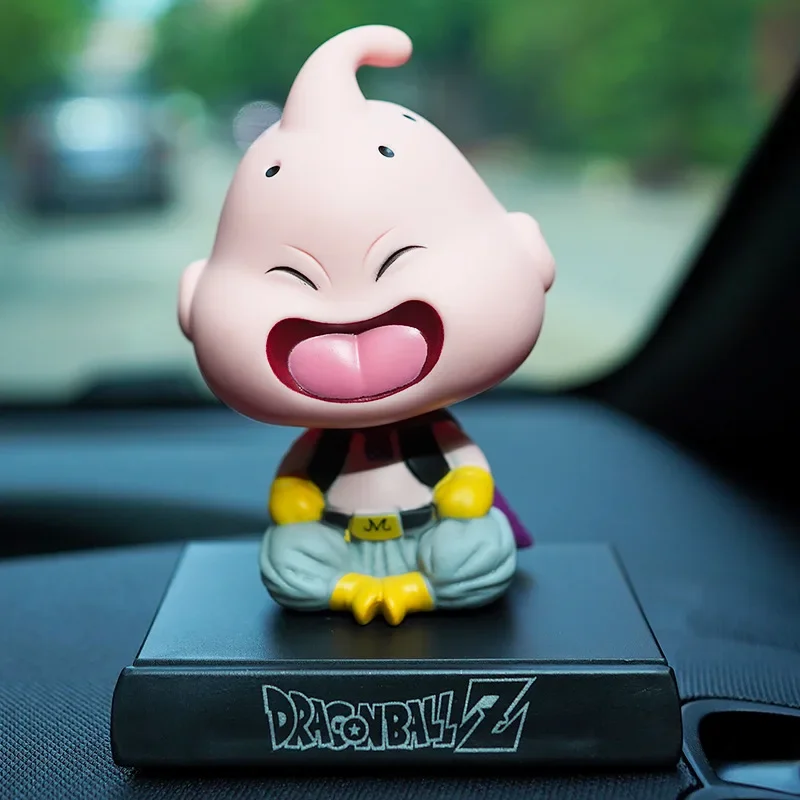 Dragon Ball Anime Figure Goku Majin Buu Car Ornament Shake Head Dolls Action Figure Decoration Cartoon Auto Interior Accessories