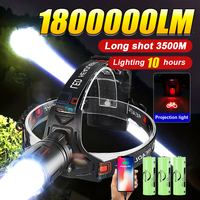 2024 Ultra Powerful LED Headlamp Super Bright Long Range Head Flashlight USB Rechargeable Head Torch Fishing Hunting Head Light