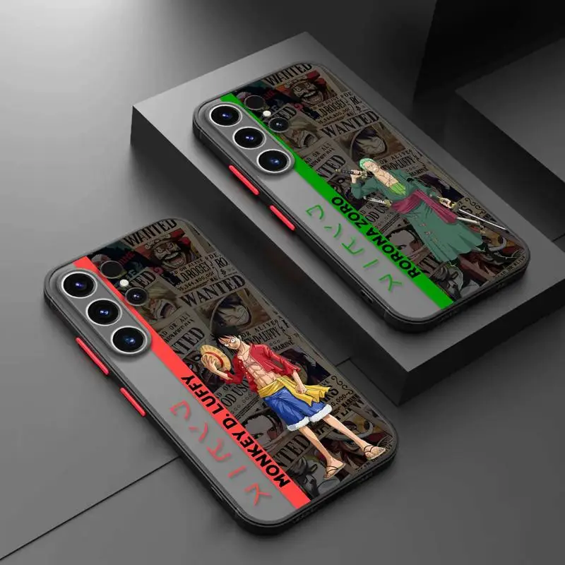 TPU Matte Phone Case for Samsung Galaxy S24 S23 S22 S21 S20 FE Ultra S10 plus Note 20Ultra Anime Ones Pieces Comics Cover