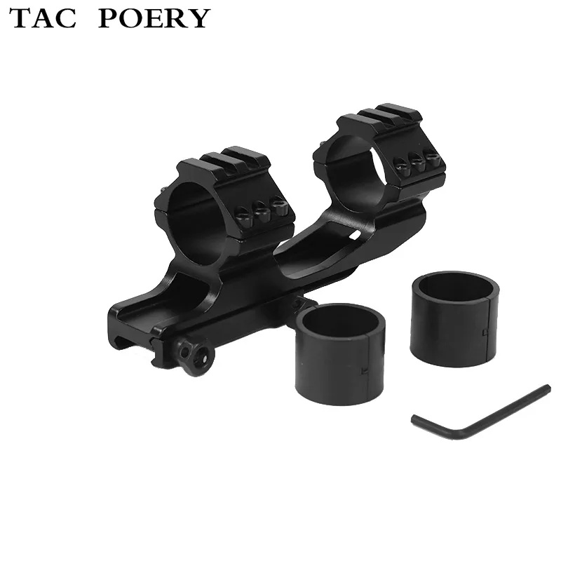 

25.4/30mm scope tube clamp with extended integral bracket; one-piece bracket; scope tube clamp; aluminum alloy scope clamp