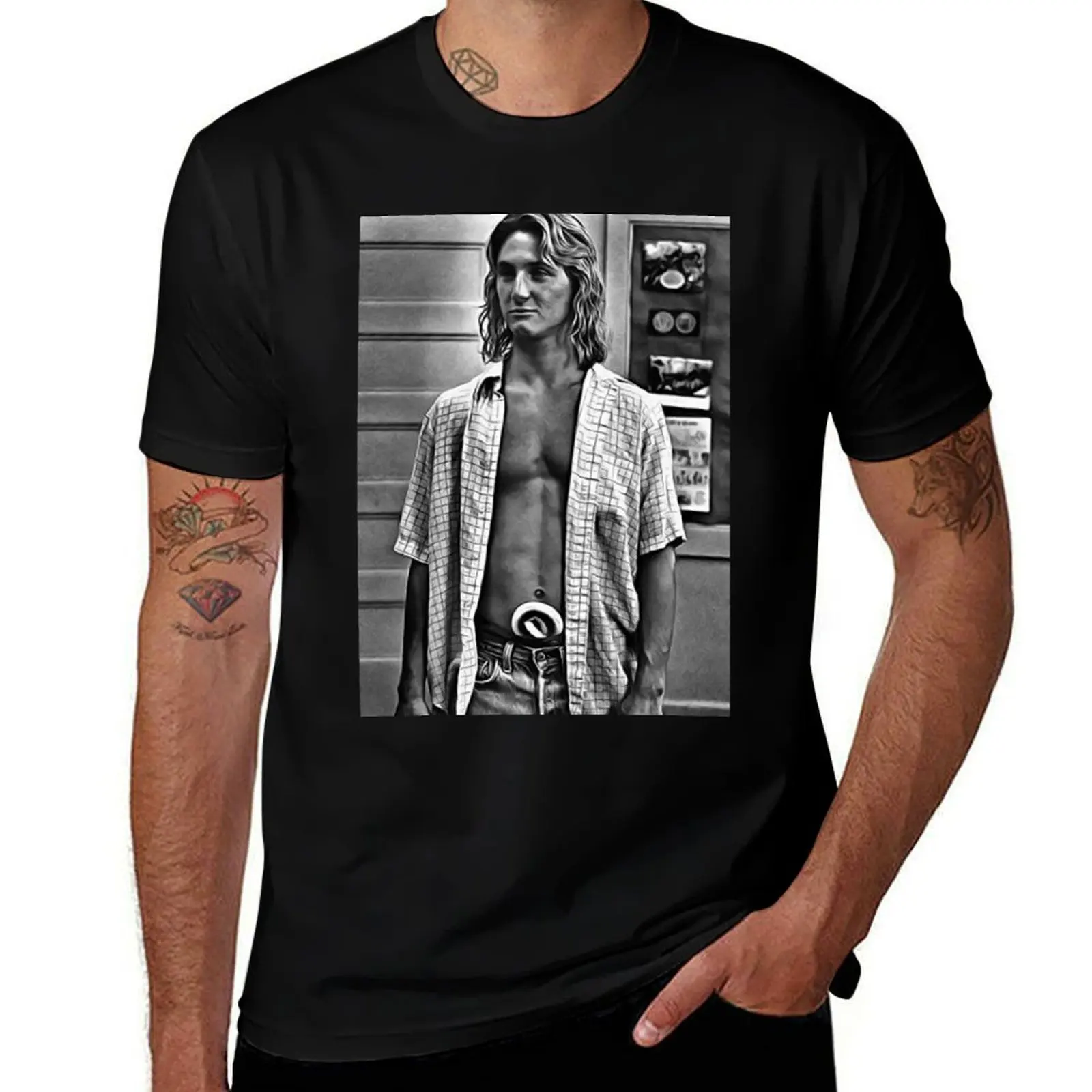 Vintage Art - Jeff Spicoli T-Shirt Casual Basic Short Sleeve T-Shirt
