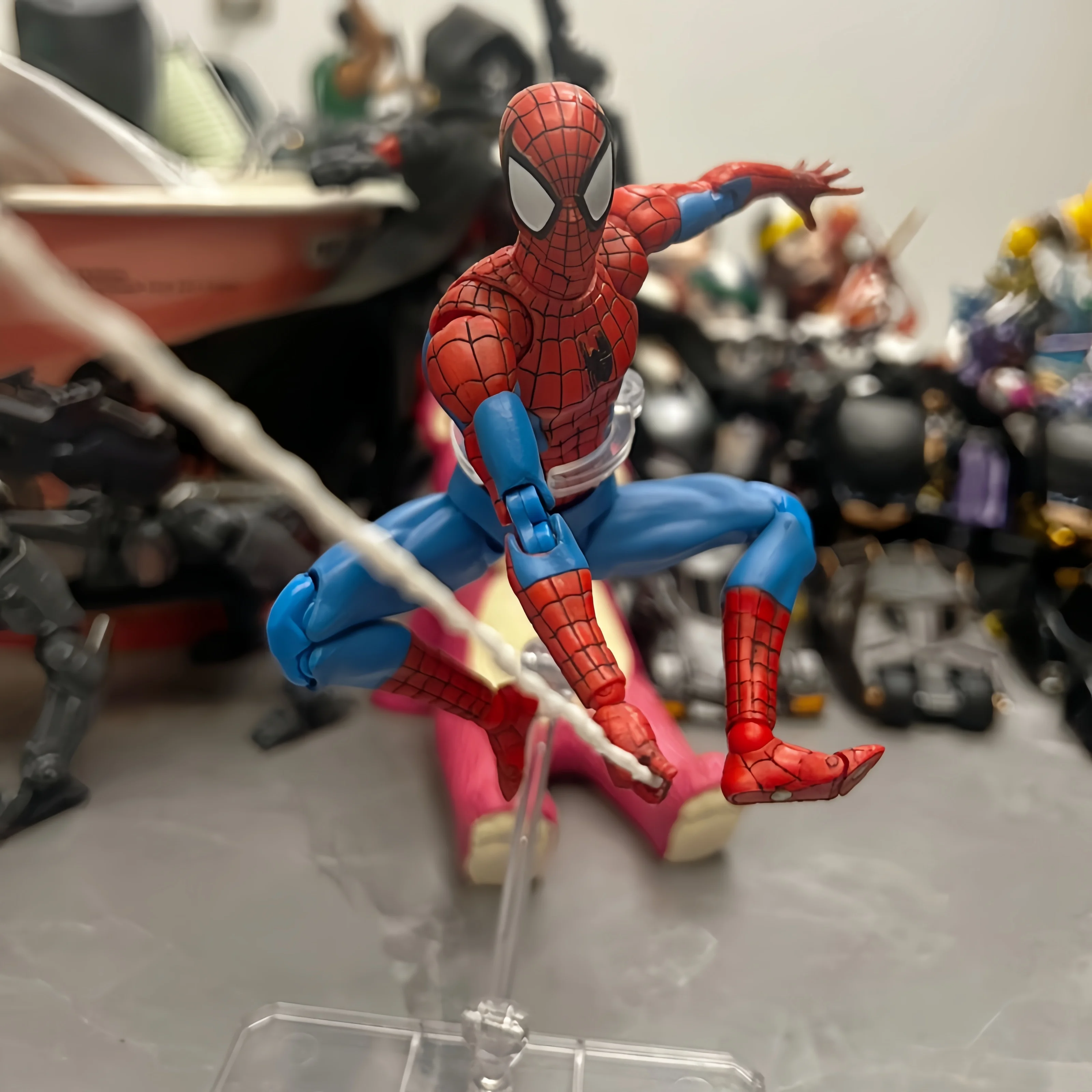 Ct Toy Spiderman Mafex 180. Figurka Ben Reilly Comic Ver Figurka akcji Ultimate Spider-Man po drugiej stronie pająka Zabawka kolekcjonerska