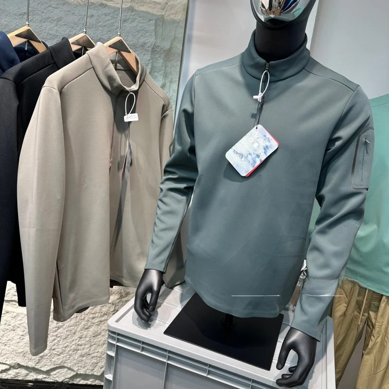 

Мужская осенне-зимняя толстовка с капюшоном на молнии, функциональная спортивная одежда, дышащая футболка с длинным рукавом, стандартный крой