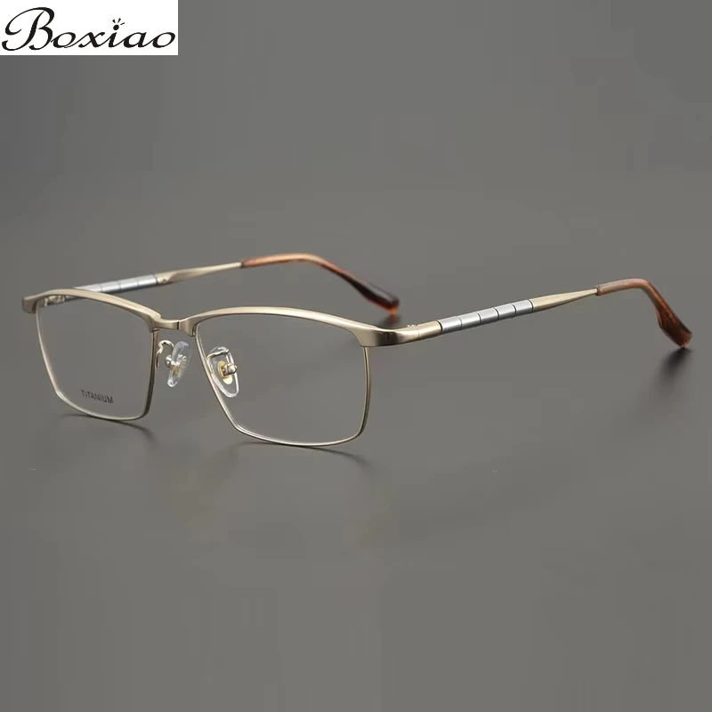 Shenzhen-made High-grade Pure Titanium Spring Leg Glasses Frame Full-frame Men's Big Face Myopia Hyperopia Glasses Frame