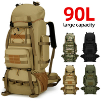 90L Tactical Mountaineering backpack Travel Camping Luggage Molle Bag Outdoor Climbing Hiking Trekking Bags Large Sport Rucksack