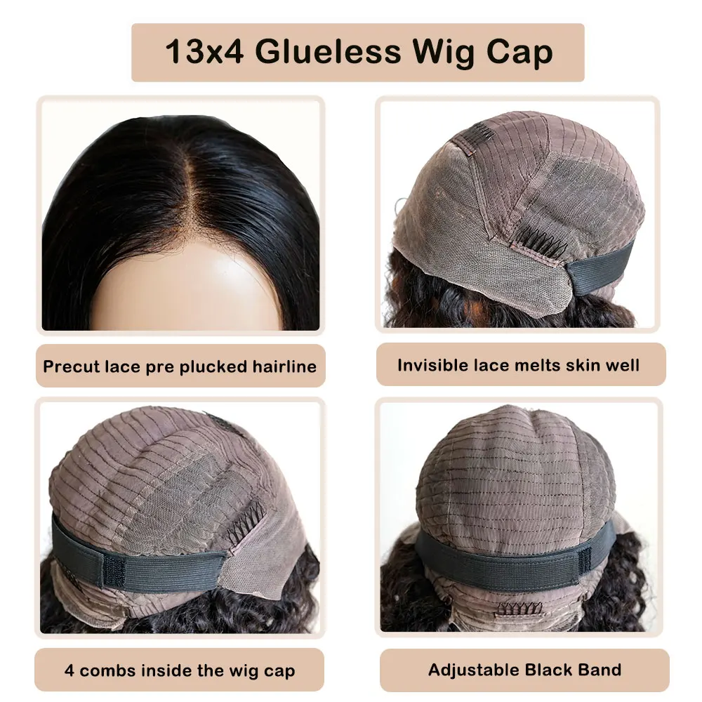 New Trend Lagos Hairline Body Wave 250% Natural Black Color 13x4 Lace Frontal Glueless Wigs Human Hair Pre Plucked Woman Wigs view 6
