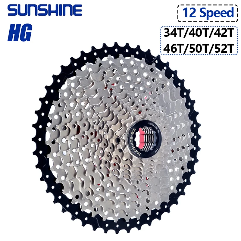 

SUNSHINE hg 12-speed cassette 11 34 40 42 46 50 52 ultralight 12 speed cassette for Shimano Mountain Road bike 12v cassette