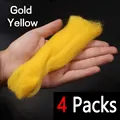 4 paquetes de color amarillo dorado
