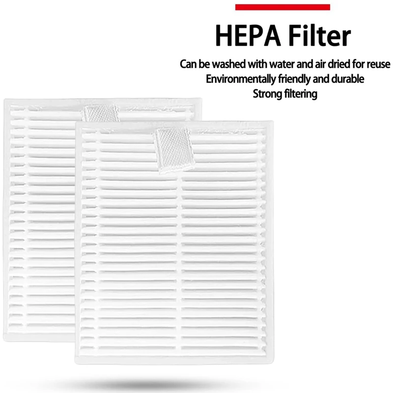 A44F-استبدال عدة اكسسوارات ل Xiaomi روبوت فراغ S20/D106 أجزاء الجانب الرئيسي فرشاة فلتر HEPA ممسحة القماش