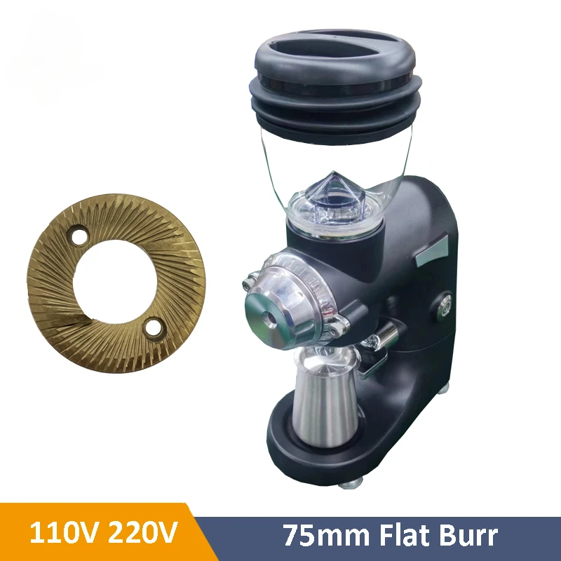 For Air Beating Hopper Automatic Coffee Grinder Titanium Alloy For 75mm Flat Burr Coffee Milling Miller Machine Coffee Grinding